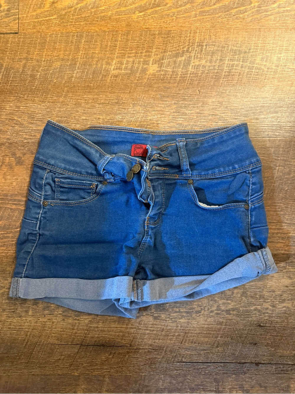 Wax Jean Butt I Love You Cuffed Denim Shorts Size Small